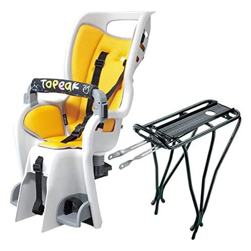 Topeak Babyseat II with Non Disc Rack , Yellow Padding, 15.4 x 32.5 x 19.8 Inch