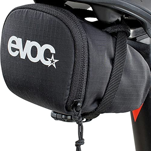 evoc Bike Seat Bag - Bike Bag Under Seat Storage Bag for Road Bikes, Mountain Bikes, Universal Fit - Black