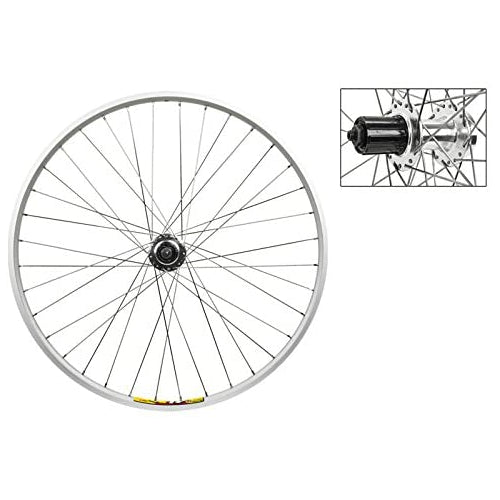 Wheel Master Rear Wheel - 26" x 1.5", Double Wall, 8-Speed, 6-Bolt Disc, Quick Release, 36H, All Silver