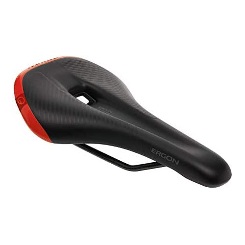 Ergon - SM Pro Ergonomic Comfort Bicycle Saddle | for All Mountain, Trail, Gravel and Bikepacking Bikes | Mens | Small/Medium | Risky Red
