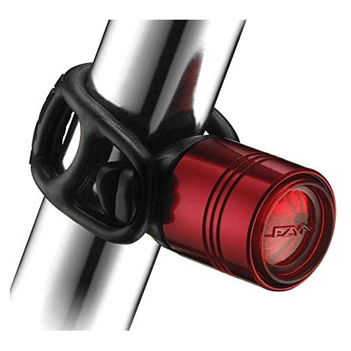 Lezyne Femto Drive Compact Aluminum-Bodied 15 Lumens Cycling LED Light with 2-In-1 Clip On System, Front & Rear Light Pair - Black/Red