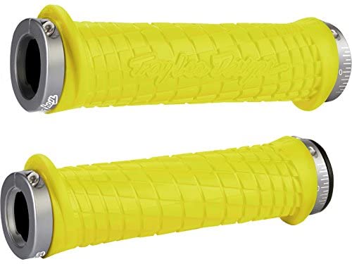 ODI Lock-On Bonus MTN Troy Lee with Clamp Grip, Yellow/Grey