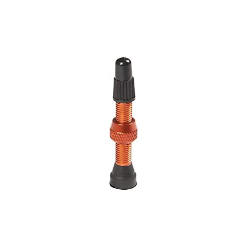 Stan's NoTubes Universal Tubeless Presta Valve Stem Pair, Aluminum Stems, 35 mm, Orange