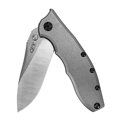 Zero Tolerance Hinderer Pocketknife; 3.5-Inch CPM 20CV Steel Blade, KVT Ball-Bearing Opening System, Flipper, Reversible Deep Carry Clip, Titanium Handle, Made in USA (0562TI)