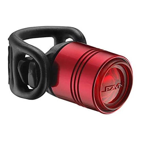 Lezyne Femto Drive Compact Aluminum-Bodied 15 Lumens Cycling LED Light with 2-In-1 Clip On System, Front & Rear Light Pair - Black/Red