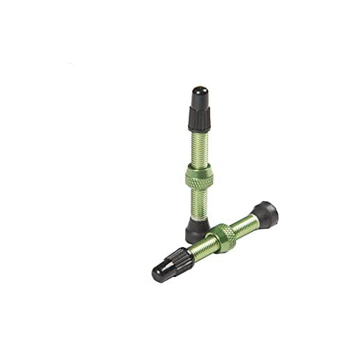 Stan's NoTubes Universal Tubeless Presta Valve Stem Pair, Aluminum Stems, 44mm, Green