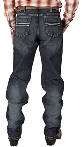 Cinch Men's White Label Relaxed Fit Mid-Rise Jeans Dark Stonewash Dark Stone 31W x 36L