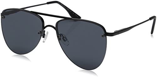 Le Specs Women's The Prince Sunglasses, Matte Black/Smoke Mono, One Size