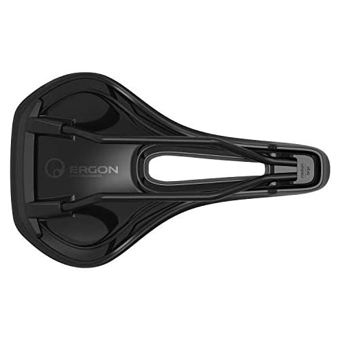 Ergon - SMC Sport Gel Saddle | for Mountain, Trail, Gravel and Bikepacking Bikes | Womens Option | Medium/Large | Stealth Black