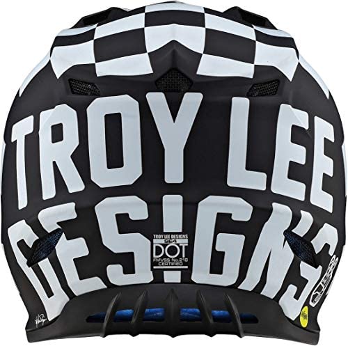 Troy Lee Designs 2020 SE4 Polyacrylite Helmet with MIPS - Checker (X-Large) (Black/White)