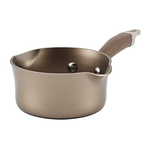 Anolon Advanced Hard Anodized Nonstick Sauce Pan/Saucepan, 1 Quart, Light Brown