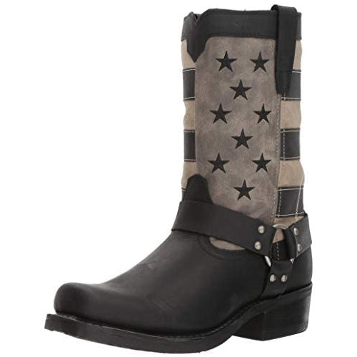 Durango Black Faded Flag Harness Boot Size 10.5(W)