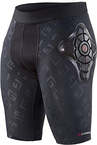 G-Form Pro-X Padded Compression Shorts, Black Logo, Adult Small