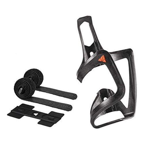 Granite Aux Carbon Fiber Bottle Cage with Strap Kit, Lightweight and Side-Loaded Functions Cycling Bottle Cage for Extra Water Carrying Capacity