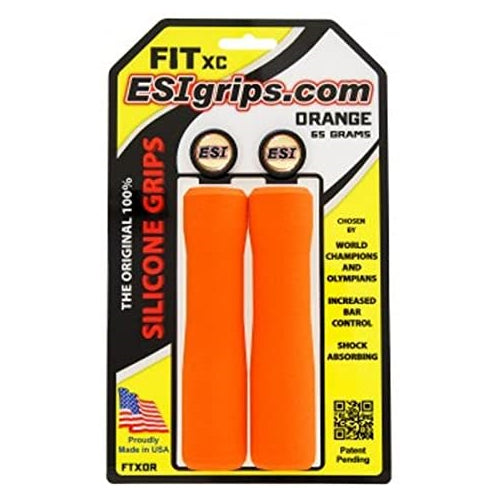 ESI Fit Xc Handle Bar Tape Grips, 130mm, Orange
