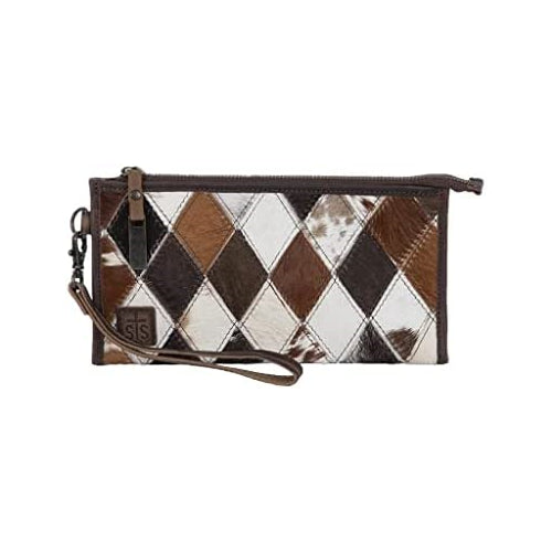 Sts Ranch Wear Womens STS Diamond Cowhide Clutch N/A Brown