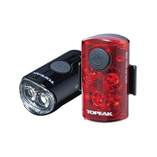 Topeak Bicycle Light Combo Whitelite Mini/Redlite Mini USB Black