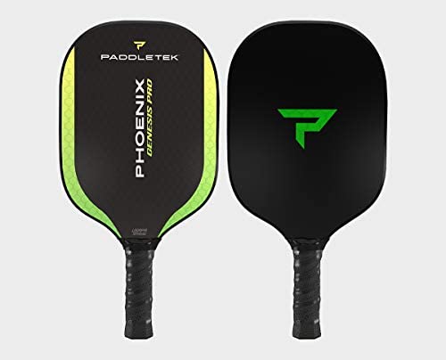 Paddletek Phoenix Genesis Pro Pickleball Paddle | Barium (Green) | Thin Grip