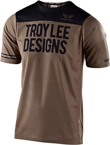 Troy Lee Designs Skyline Short-Sleeve Jersey - Men's Block Walnut/Black, L