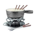 Swissmar Lugano 9 Piece Cheese Fondue Set in Matte White