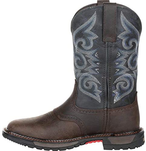 Rocky Women's Original Ride FLX Waterproof Western Work Boot Soft Toe Chocolate 8 M