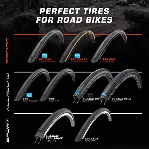 SCHWALBE - Pro One Race and Road Folding Clincher Bike Tire | 700 x 25 | Evolution Line, Addix Race | Black