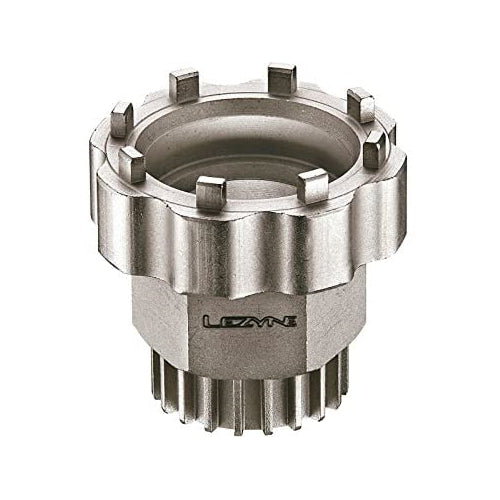 LEZYNE Bottom Bracket Bicycle Socket Tool, Two-Way Integrated Splined Bottom, 20 Tooth, 8 Notch, Bottom Bracket Bike Tool