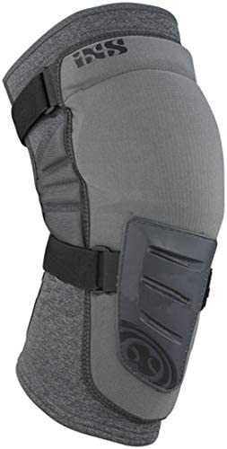 IXS Unisex Trigger Breathable Moisture-Wicking Padded Protective Knee Guard, Grey, Large