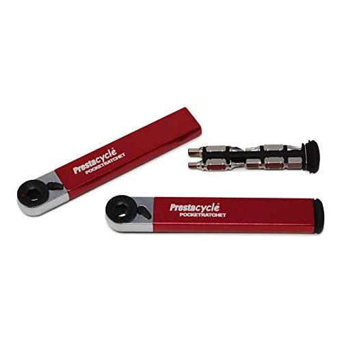 Prestacycle Bike Pocket Ratchet w/8 Bit Sizes inside handle