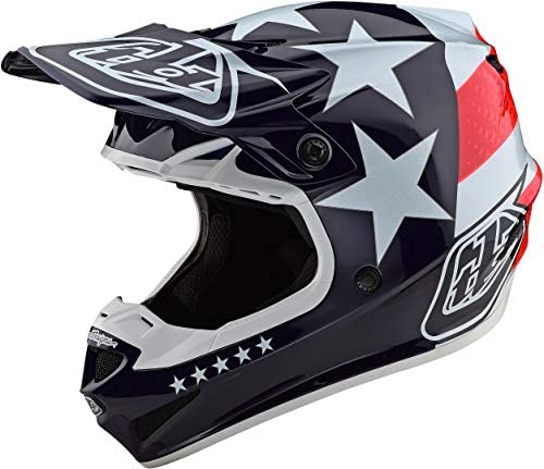 Troy Lee Designs Youth Kids Offroad Motocross Freedom Polyacrylite SE4 Helmet (Medium, Red/White) (Medium, Red/White)