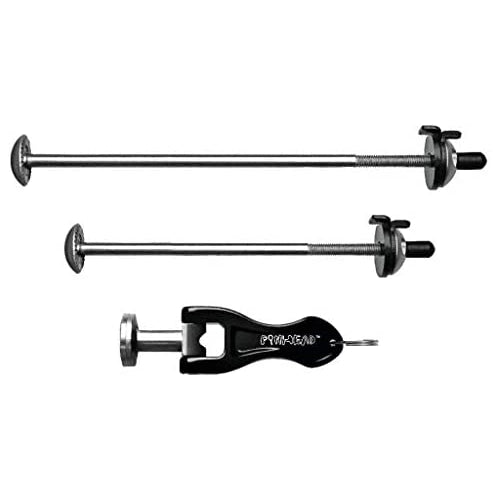 Pinhead Bicycle Locking Skewer Set, 2 Pack, Silver (PH-110)