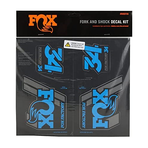 Fox Racing Shox Heritage Fork and Shock Decal Kit Blue, One Size