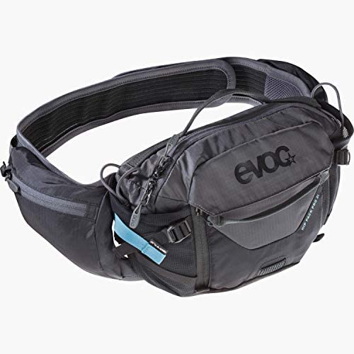 evoc Hip Pack Pro Hydration Waist Pack - Hydro Fanny Pack with 1.5L Bladder for Biking, Hiking, Climbing, Running, Exercising - Black/Carbon Grey