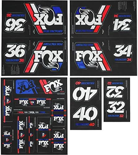 Fox Racing Shox Heritage Fork and Shock Decal Kit Red/White/Blue, One Size
