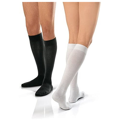 ActiveWear 20-30 mmHg Firm Support Unisex Athletic Knee High Support Sock Size: Large, Color: Cool Black