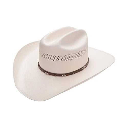 Stetson Men's Lobo 10X Straw All-Around Vent Star Concho Band Cowboy Hat Natural 7 1/4