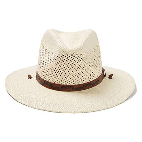 Stetson Men's Stentson Airway Vented Panama Straw Hat, Natural, Large