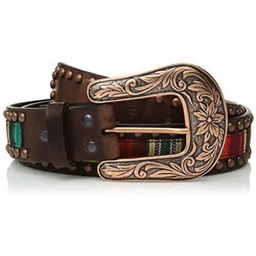 ARIAT Women's Serape Center Copper Nail Edge Belt