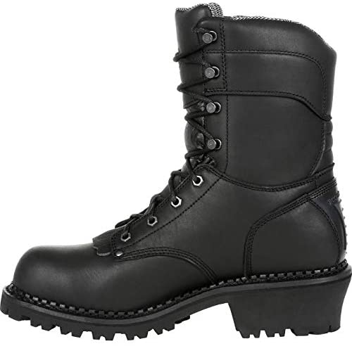 Georgia Boot Men's 9 Inch WP CT AMP LT Logger Black 11.5 D(M) US