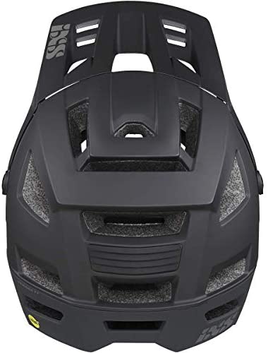IXS Helm Trigger FF MIPS Black Helmet (ML: 57-59cm), MIPS Brain Protection System, 360Â° Inmould Shell, Adjustable Straps, Magnetic Closure, Goggle Compatible Visor, ASTM for DH on Frontal Impact