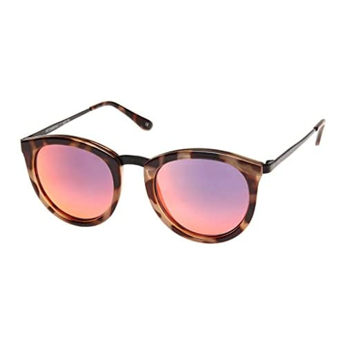 Le Specs Women's No Smirking Sunglasses, Volcanic Tort/Coral Revo, Brown, Pink, Print, One Size