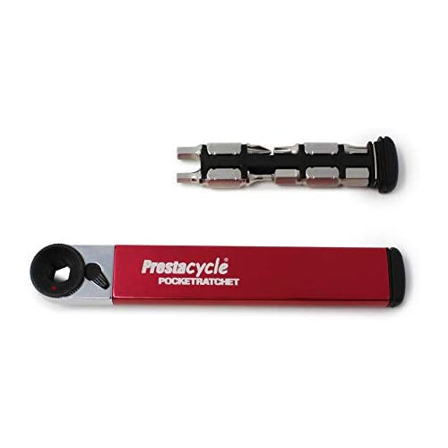 Prestacycle Bike Pocket Ratchet w/8 Bit Sizes inside handle