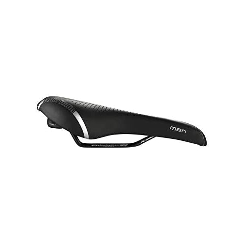 Selle Italia Man Gel Flow Road Bike Saddle - Comfortable MTB and Road Bicycle Seat for Men and Women - 275 x 151mm, Men, 315g, Black