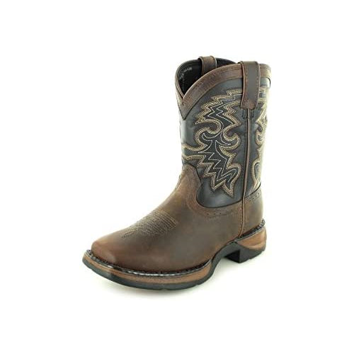 Durango Unisex-Kid's DWBT050 Western Boot, tan Black, 6.5 M US Big Kid