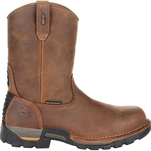 Georgia Boot Eagle One Waterproof Pull On Work Boot Size 9.5(W) Brown