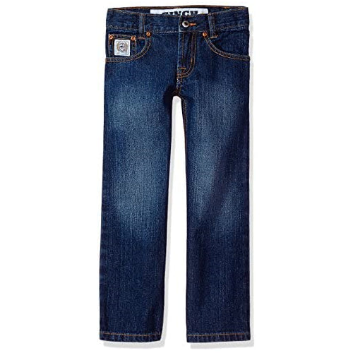 Cinch Boys' Big White Label Regular Jeans, Dark Stone wash, 8R