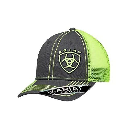Ariat Brand Lime Green Signature Logo Youth Snapback Hat - 1514323