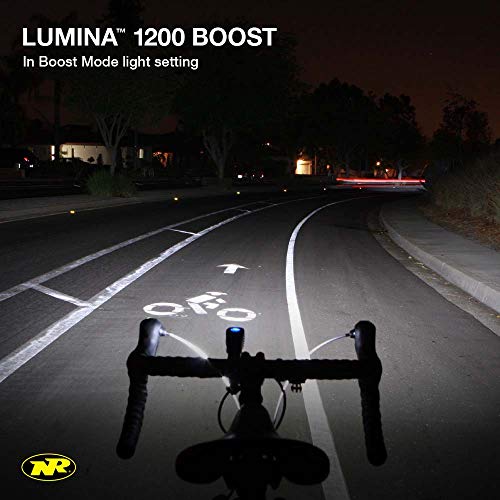 NiteRider Lumina 1200 Boost USB Rechargeable Bike Light Powerful Lumens Bicycle Headlight LED Front Light Easy to Install for Men Women Road Mountain City Commuting Adventure Cycling Safety Flashlight