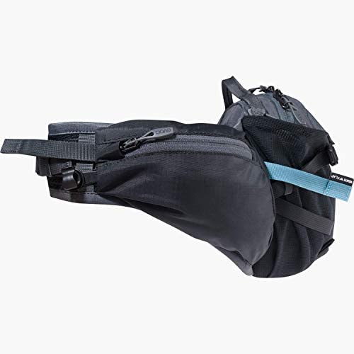 evoc Hip Pack Pro Hydration Waist Pack - Hydro Fanny Pack with 1.5L Bladder for Biking, Hiking, Climbing, Running, Exercising - Black/Carbon Grey