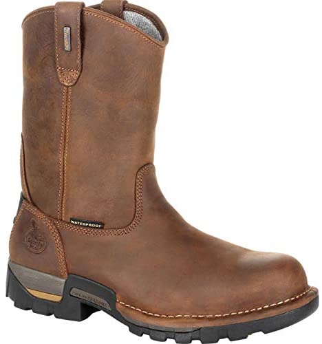 Georgia Boot Eagle One Waterproof Pull On Work Boot Size 9.5(W) Brown